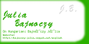 julia bajnoczy business card